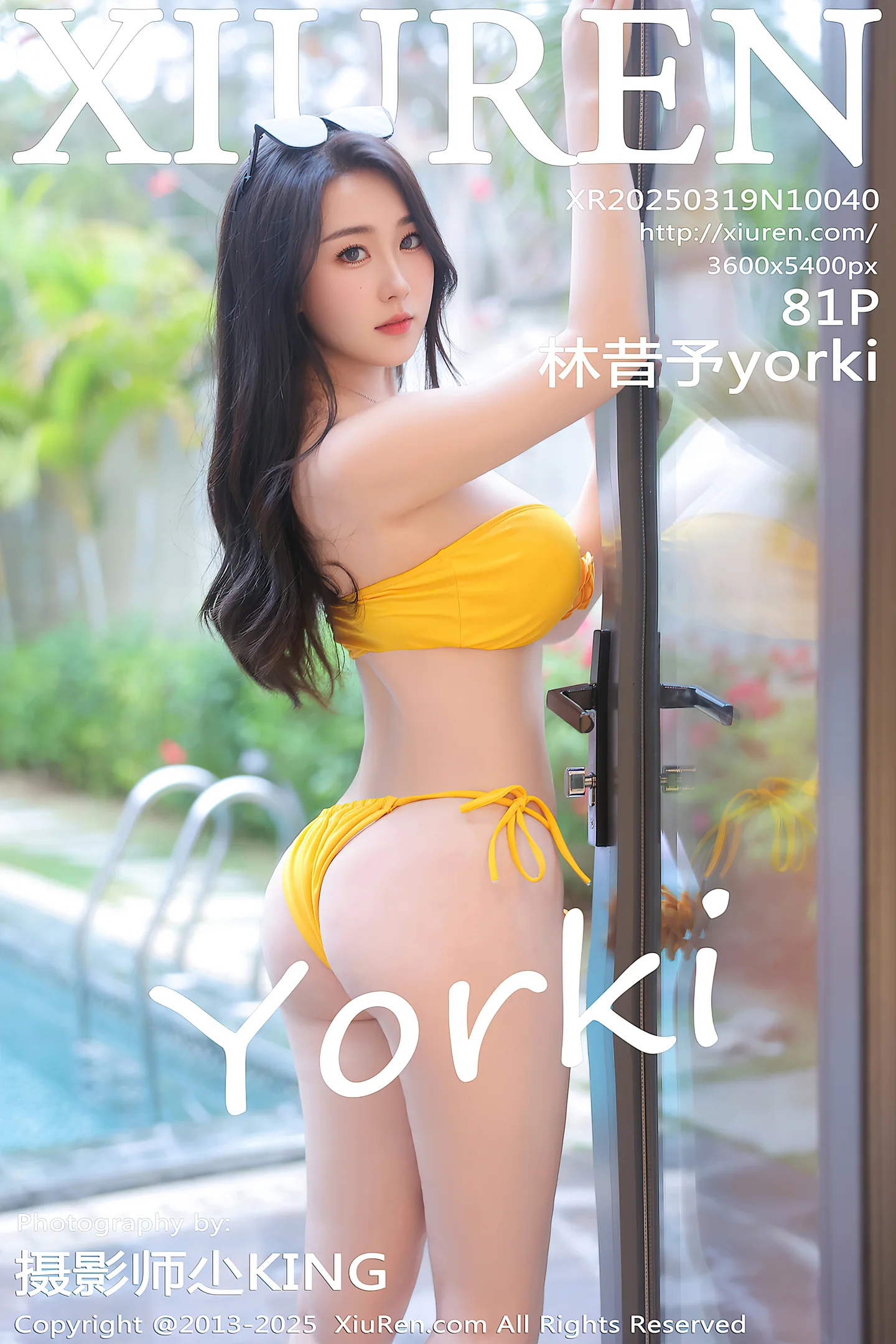[XiuRen秀人网]No.10040_模特林昔予yorki户外泳池性感黄色泳装秀丰满身材迷人诱惑写真81P-秀人网 - XiuRen.Space